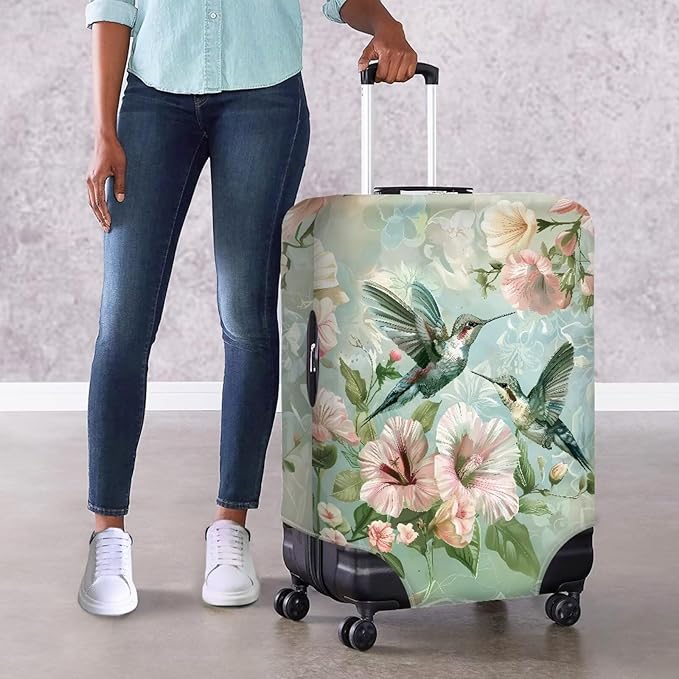 Hummingbird Luggage Cover for Women Travel Luggage Covers for Suitcase Elastic - Image 4