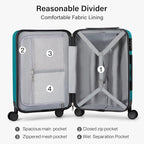 Hanke 3 Piece Hard Shell Luggage Sets - Image 5