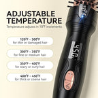 Thermal Brush, MINI & Tiny 1 Inch Ionic Heated Round Brush for Smooth Style, Tourmaline Ceramic Cepillo para Pelo for Short to Medium Hair, Adjustable Temperature, Dual Voltage, Compact-Size