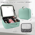 Travel Makeup Bag with LED Mirror and Light Makeup Travel Bag Organizer - Image 8