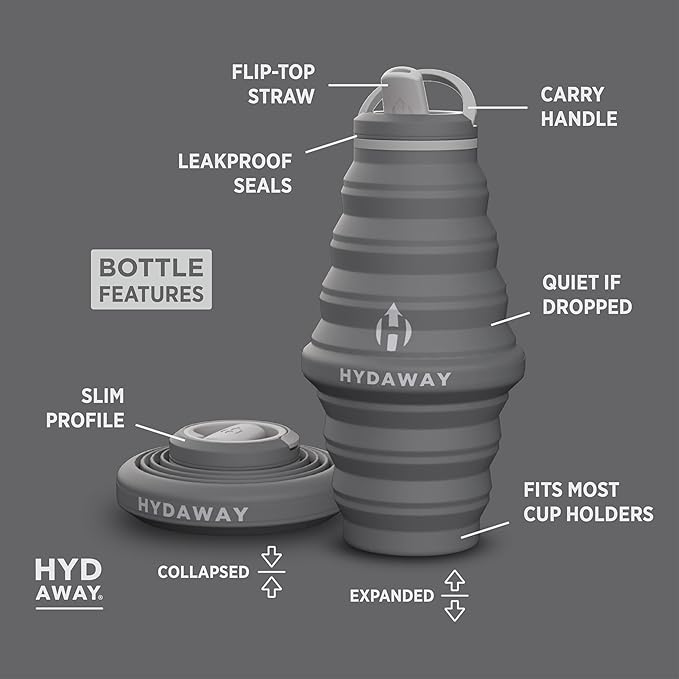 HYDAWAY 25oz Collapsible Water Bottle - Image 5