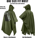 Coralrain Hooded Rain Poncho Lightweight Waterproof Unisex Raincoat Jacket - Image 4