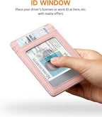 Buffway Mens Slim Wallet, Minimalist Thin Front Pocket Leather Credit Card - Image 4