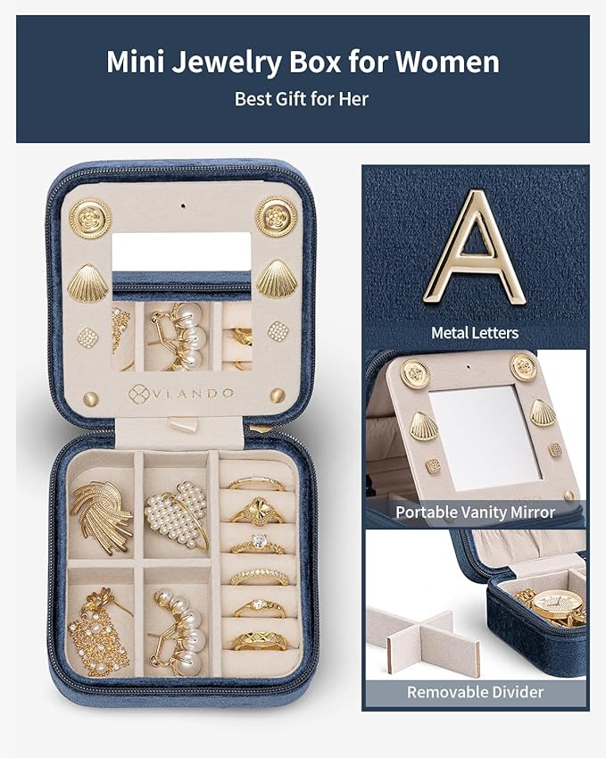 Vlando Travel Gifts 2025, Travel Jewelry Case - Image 3