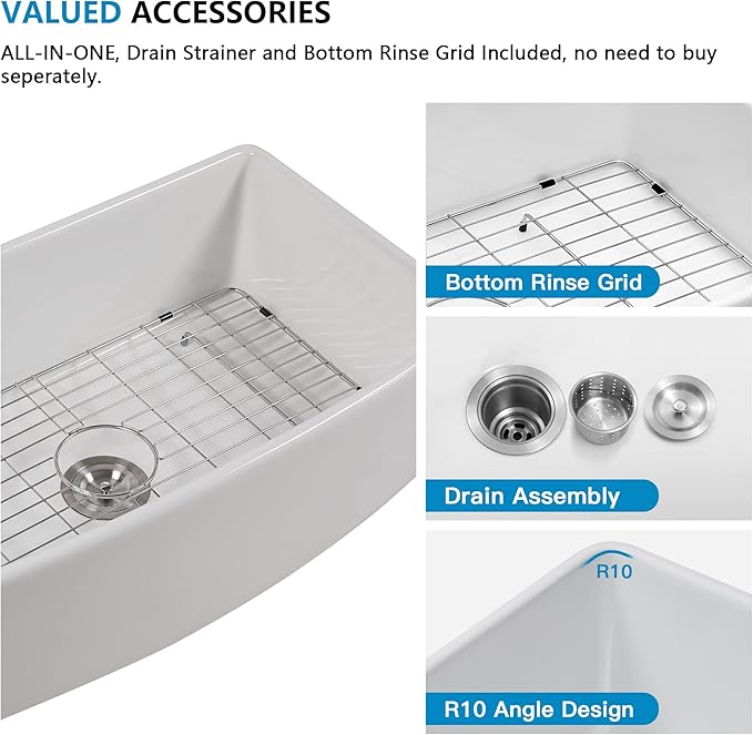 33 White Farm Sink - Image 6