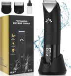RESUXI Manscape Ball Trimmer for Men,Body& Pubic Hair Trimmer and Groin Hair Shaver, Bikini Trimmer Women,Smooth Shaving, Lightweight with Travel Lock, IPX7 Waterproof Wet/Dry Shaving, LED Display