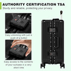 AnyZip Luggage PC+ABS Aluminum Frame Zipperless Checked Luggage Hard Shell - Image 5