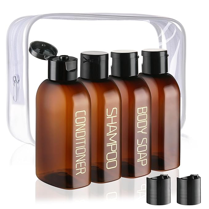 Cosywell Travel Bottles for Toiletries 4pcs 3.4oz Travel Shampoo and by Cosywell