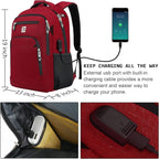 Laptop Backpack, Business Travel Anti Theft Slim Durable Laptops Backpack - Image 3