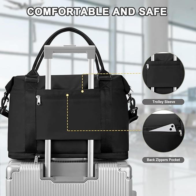 Travel Duffel Bag, Sports Tote Gym Bag, Shoulder Weekender Overnight Bag - Image 2
