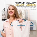 Premium Velvet Hangers 50 Pack Ultra Thin Non Slip Adult Felt Space Saving Slim - Image 5