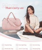 Narwey Carry on Bag 22x14x9 Airlines Approved, Carry on Duffle Bag - Image 8