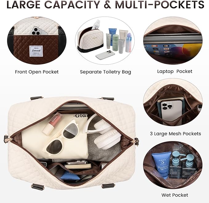 LOVEVOOK Travel Duffle Bag, Weekender Bags - Image 3