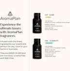 AromaPlan 5 Star Collection Cold Air Scent Diffuser, Whole House (Includes 2 Fragrances & 12 Set Sample kit) - Smart Scent Diffuser, HVAC System- Touch & App, 2000 Sq. Ft Cov. (Black)