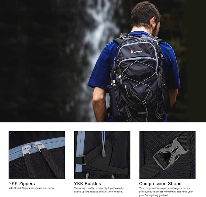 MOUNTAINTOP 25L/40L Hiking Backpack, Lightweight Travel Backpack - Image 8