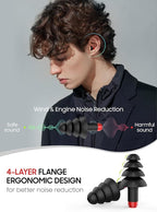 Motorcycle Ear Plugs, 2 Pairs Reusable Silicone, 26dB Wind Noise Reduction & - Image 3