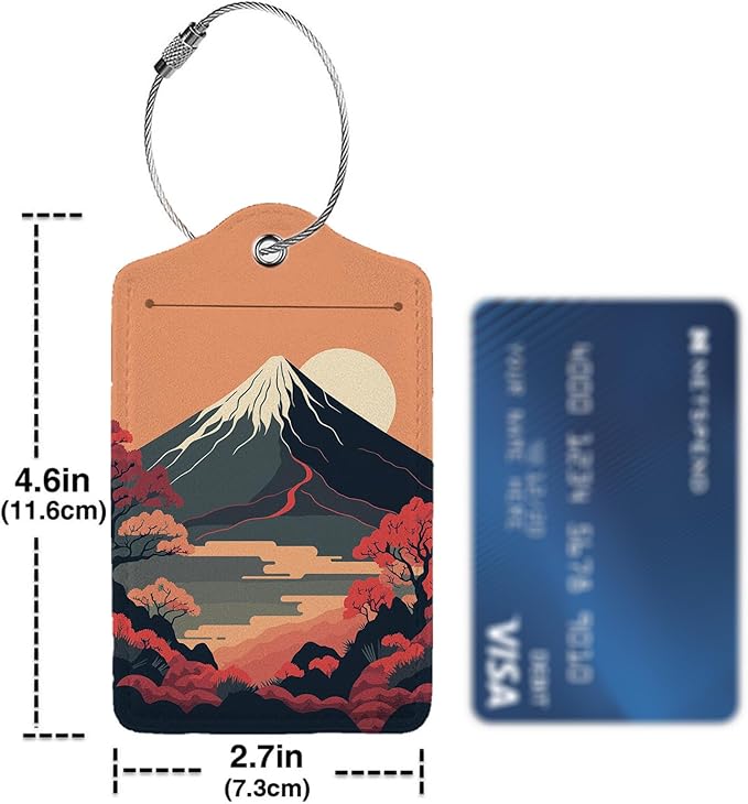 Mount Fuji 2-Pcs Premium Leather Tags - Image 4