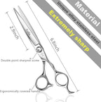 High-end Professional Extremely Very Sharp Barber Hair Cutting Scissors Hairdresser Shears For Hair 6.5 Inch Haircut Scissor Made Of Stainless Steel Alloy For Hairdressing Salon and Home Use