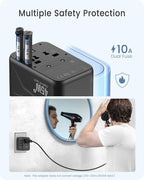 LENCENT Universal Travel Adapter, GaN III 45W International Charger - Image 7