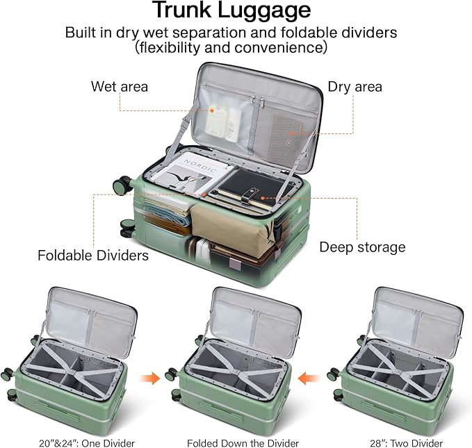 Hanke 20 Inch Carry On Luggage - Image 4