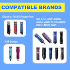 2 Pack Size 10# Detachable Clipper Ceramic Blades, Dog Grooming Clipper Replacement Blades Compatible with Andis Dog Clippers, Wahl KM Series Clippers, Oster A5, Cut Length 1/16"(1.5mm) Silver