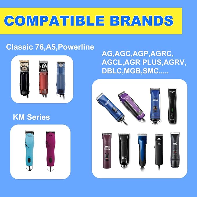 Docal 30# Silver Detachable Clipper Ceramic Blades, Dog Grooming Clipper Replacement Blades Compatible with Dog Clippers, KM Series Clippers, Most A5, Size 30, Cut Length 1/50"(0.5mm)