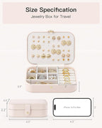 Vlando Travel Jewelry Case, PU Leather Travel Jewelry Box - Image 7