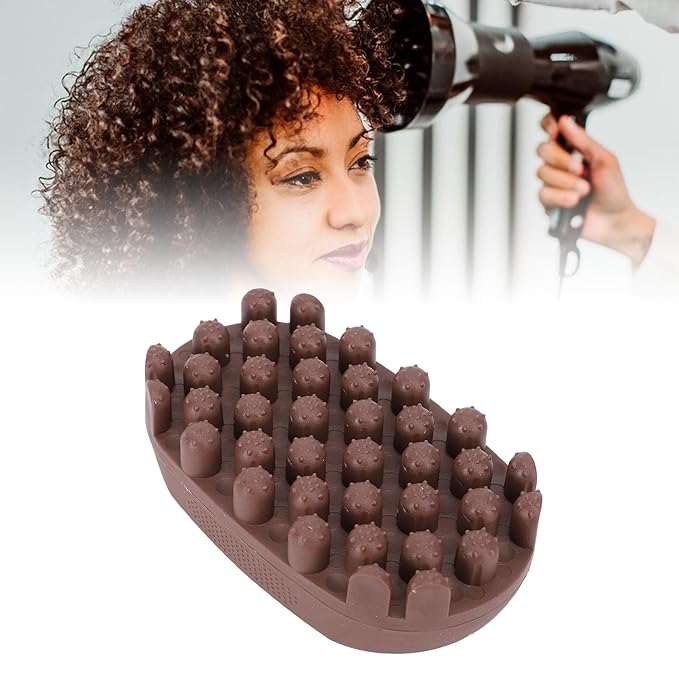 Curling Twisted Hair Brush Styling Brush, Afro Braid Dreadlocks Comb for Men and Women, Styling Brushs for Curly Hair (Brown)