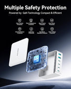 270W USB C Charger Block, Rocoren 6 Port Multi USB-C Charging Station, 100W PD - Image 5