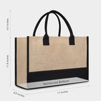TOPDesign Personalized Initial Jute/Canvas Beach Bag, Monogrammed Gift Tote Bag - Image 2