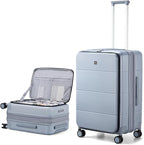 Hanke Hardside Expandable Checked Luggage, 24 Inch Top Opening Trunk Luggages by Hanke