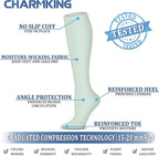 CHARMKING Compression Socks for Women & Men Circulation 15-20 mmHg is Best - Image 4