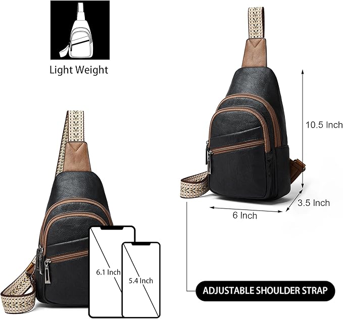 Sling Bag Crossbody Bags for Women Small Cross Body Bag Fanny Packs Chest Sling - Image 3