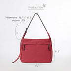 ODODOS 20L Crossbody Tote Bag Large Capacity Lightweight Hobo Shoulder Sling - Image 6