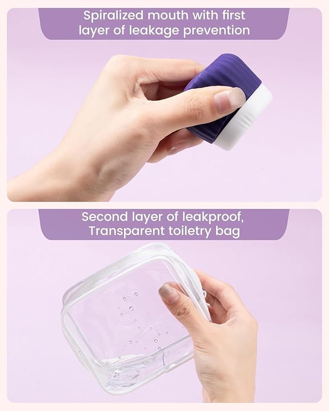 Travel Containers for Toiletries 4 Pack, TSA Approved Travel Size Toiletries - Image 4