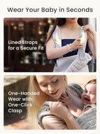 Grownsy Baby Carrier Newborn to Toddler, Ergonomic & Cozy Wraps - Image 3