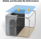 GoMaihe Clothes Storage Bins Metal Frame: 3-Pack Compact Stackable Closet - Image 3