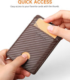 Buffway Mens Slim Wallet, Minimalist Thin Front Pocket Leather Credit Card - Image 3