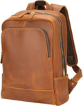 Leather Backpack for Men 15.6" Laptop Backpack 100% Madagascar top-Grain by Unknown