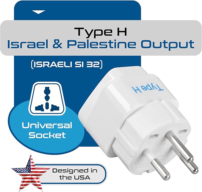 Ceptics Israel Power Adapter Travel Universal Plug, Works in Palestine - Image 6