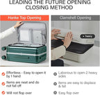 Hanke 24 Inch Checked Luggage Front Opening Rolling Suitcase Hard Sided Luggage - Image 2