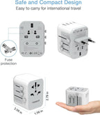 TESSAN Universal Travel Adapter, International Power Adapter 5.6A 28W 3 USB C 2 - Image 5