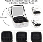 Makeup Bag with Mirror and Light, Makeup Case with Lighted Mirror, Travel - Image 5