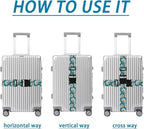 White Daisy Luggage Straps for Suitcases TSA Approved, Luggage Identifiers for - Image 4