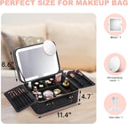 Mocado Travel Makeup Bag with LED Lighted Mirror, Makeup Case with 3 Color - Image 7