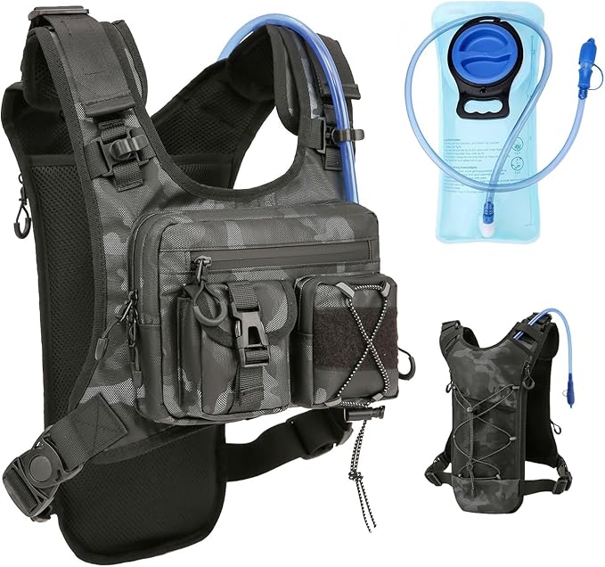 USA Original Patent Running Hydration Vest Backpack, Lightweight Chest Pack by CriuageDirect