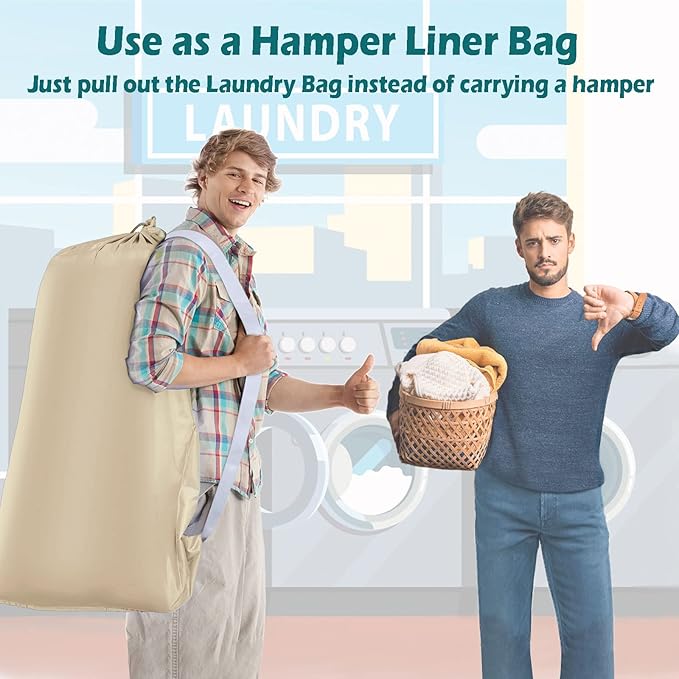 Heavy Duty Laundry Bag 2 Pack XL Nylon Laundry Bags - Image 4