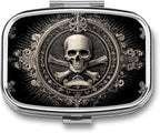 Metal 2 Compartment Pill Organizer Travel Friendly Portable Compact Pill Box by Unknown