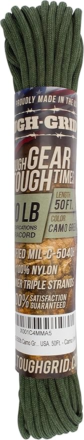 TOUGH-GRID 550 Paracord Rope Nylon Parachute Cord, Made in USA Survival Kit - Image 3
