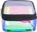 Iridescent TPU Travel Cosmetic Makeup Bag Holographic Clear Makeup Kit - Image 8